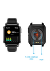 SantiFit Uni 30 bluetooth hívás, pulzus-, vérnyomás- és véroxigénmérő multisport okosóra - Fekete - Szilikonpánt