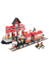 COGO® 4105 | lego-kompatibilis építőjáték | 464 db építőkocka | Vonat vasútállomással