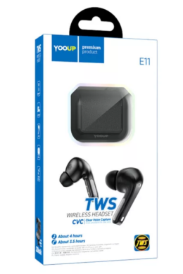YooUp E11 5.1 Bluetooth Headset Fekete