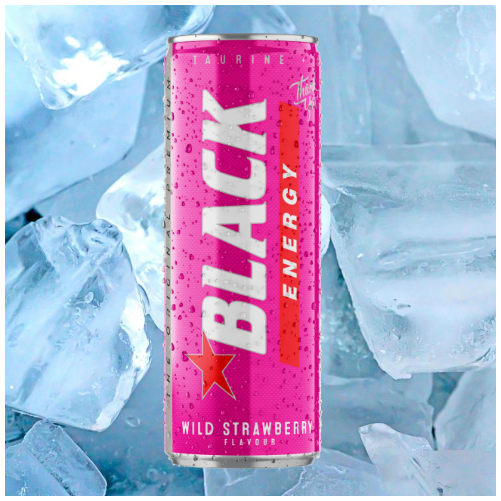 Black Energy Drink Wild Strawberry 250 ml